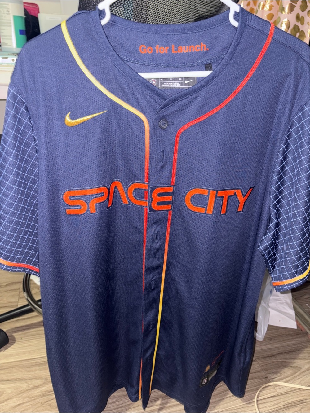 Nike Navy Space City Jersey With #3 Jeremy Pena